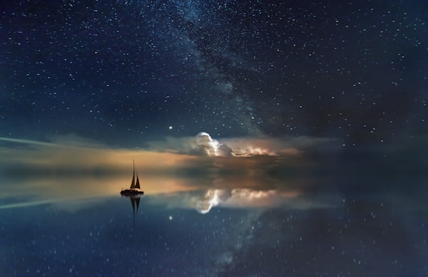 美麗的星空閃爍景象